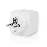 Nedis wifip131fwt smartlife smart stekker wi-fi 1 stuks 3680 w type f (cee 7 3) -10 - 45 °c android ios wit