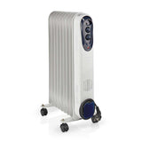 Nedis htoi30wt9 mobiele olieradiator 800 1200 2000 w 9 vinnen verstelbare thermostaat 3 warmte standen omvalpreventie wit