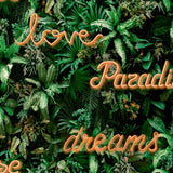 Noordwand behang good vibes neon letter with plants groen en oranje