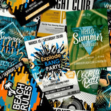 Noordwand behang good vibes club posters groen en oranje