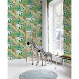 Noordwand behang good vibes jungle animals groen en zwart