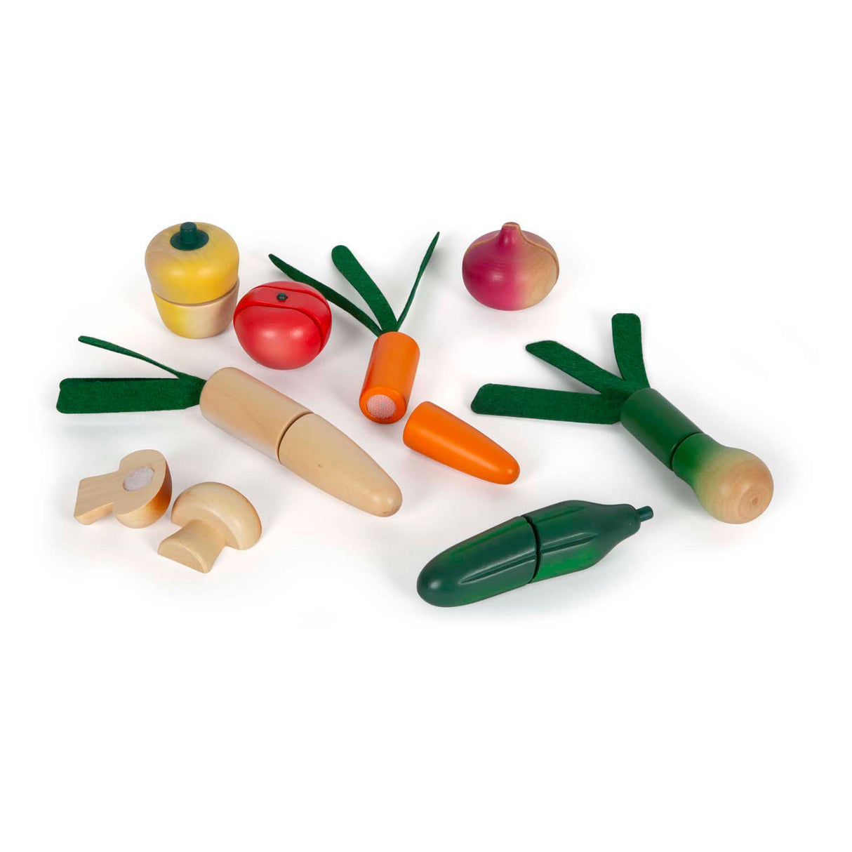 Small foot - houten snij- en groenten speelset fresh, 14dlg.