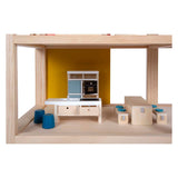 Small foot - houten poppenhuis met meubels