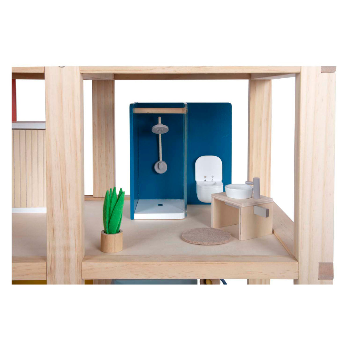 Small foot - houten poppenhuis met meubels