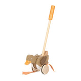 Small foot - houten duwfiguur eend met bewegende kop