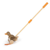 Small foot - houten duwfiguur eend met bewegende kop