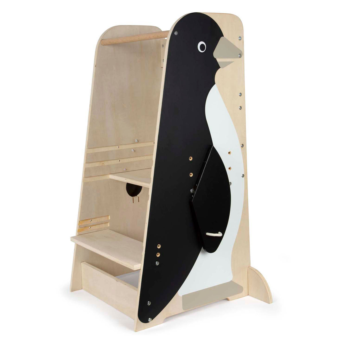 Small foot - houten leertoren penguin wild life, 92cm