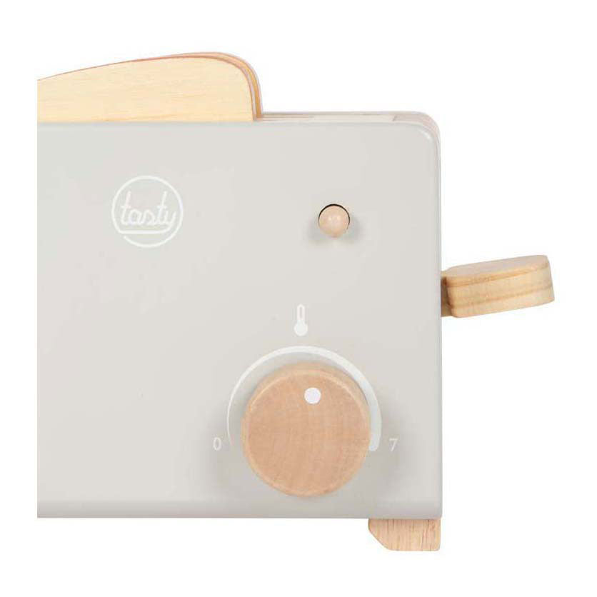 Small foot - houten broodrooster set grijs tasty