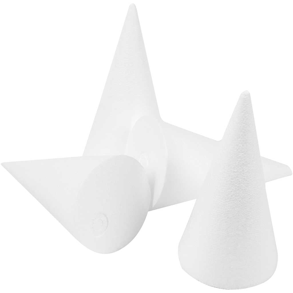 Creativ company kegels, h: 14,5 cm, d 6 cm, wit, 25 stuk 1 doos