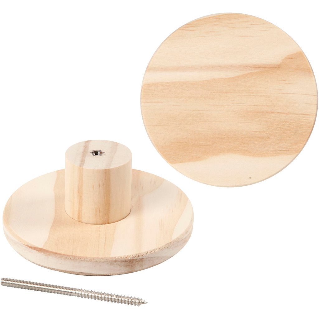 Creativ company kapstok, rond, d: 4,5 cm, d 11 cm, 1 stuk