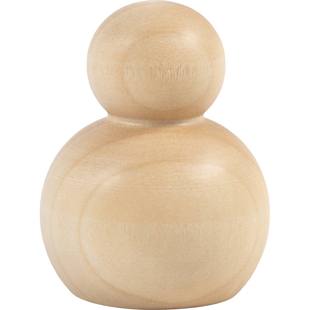 Creativ company houten figuur, rond, h: 5 cm, 5 stuk 1 doos