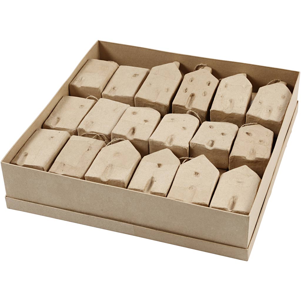 Creativ company huis, h: 9,5-12 cm, l: 5,5-6,5 cm, b: 3 cm, 4x9 stuk 1 doos