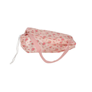 Poppenbed opvouwbaar roze bloem