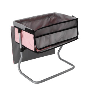 Poppen verzorgingstafel grijs roze39x25x39cm