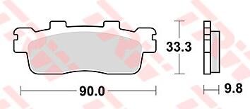 Trw remblokken mcb830 brake pad mcb 830 srm sintered metal