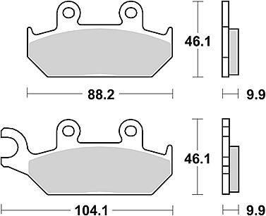 Trw remblokken mcb 627 brake pad mcb 627 sv sintered metal