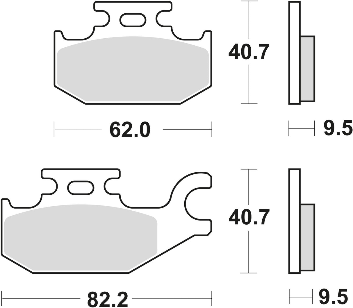 Trw remblokken mcb 724 brake pad mcb 724 organic standard