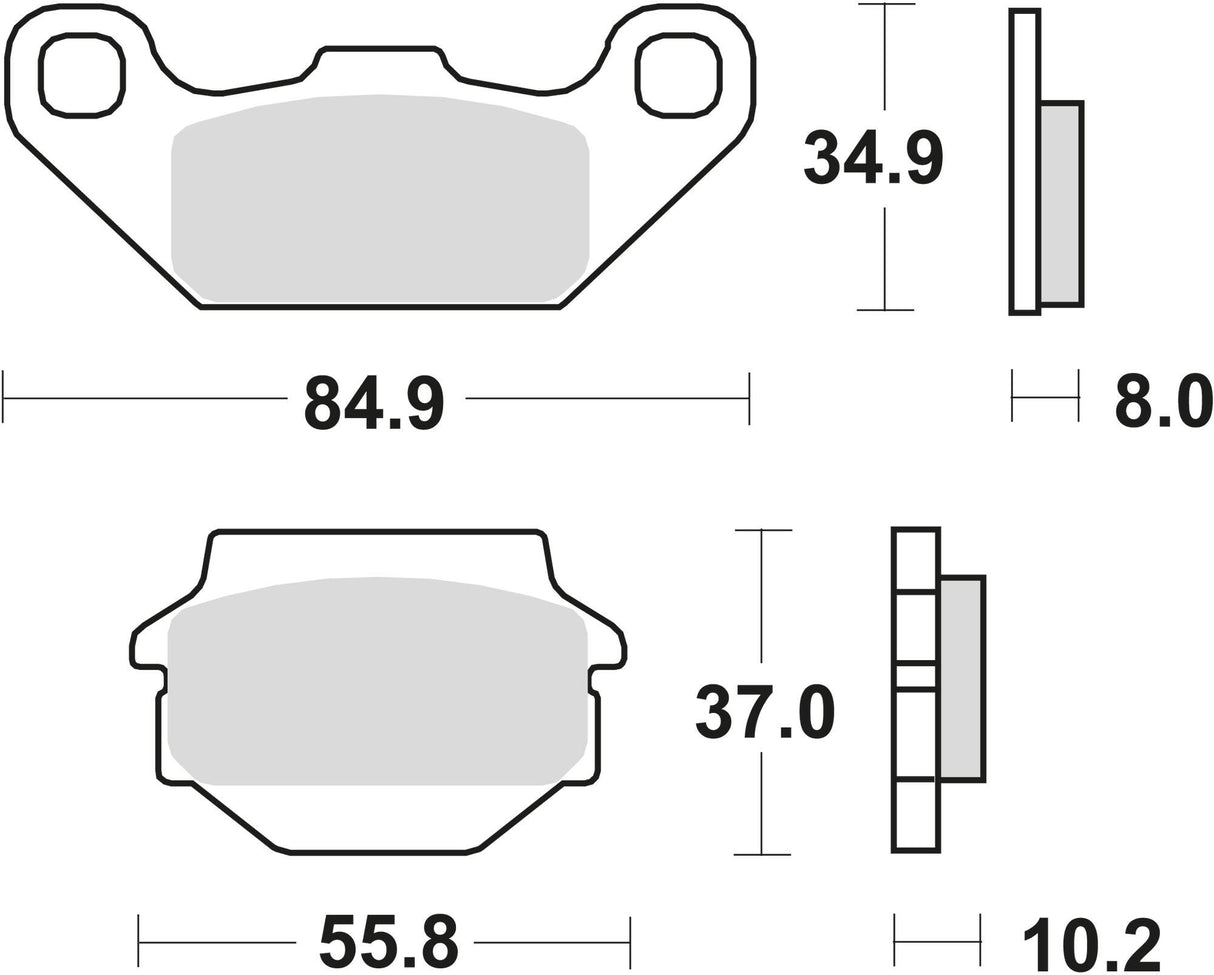 Trw remblokken mcb 560 brake pad mcb 560 organic standard