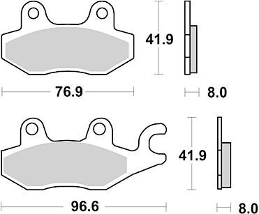 Trw remblokken mcb 615 brake pad mcb 615 si sintered metal