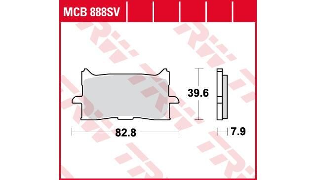 Trw -lucas remblokken mcb 888 brake pad mcb 888 sv sintered metal