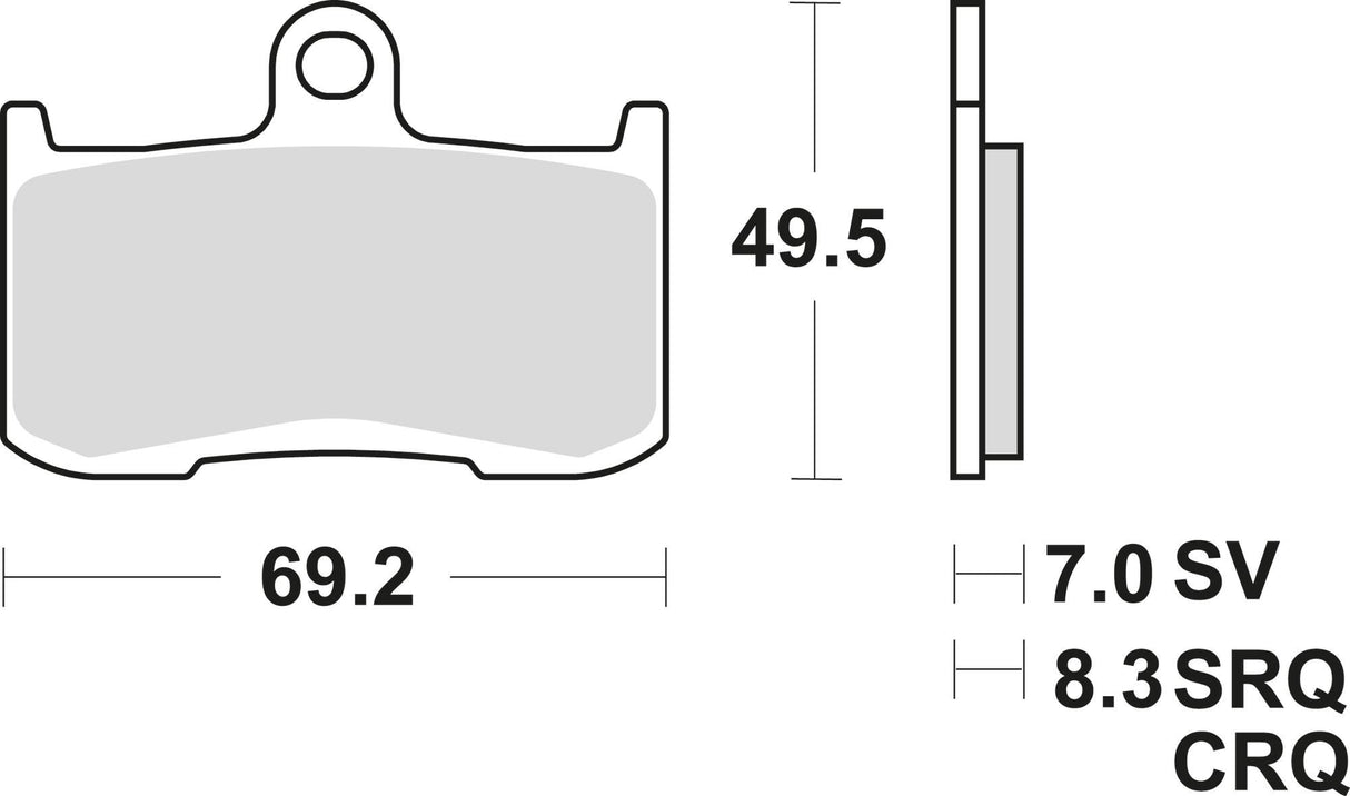 Trw -lucas remblok mcb 737 brake pad mcb 737 organic standard