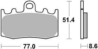 Trw remblokken mcb 748 brake pad mcb 748 organic standard