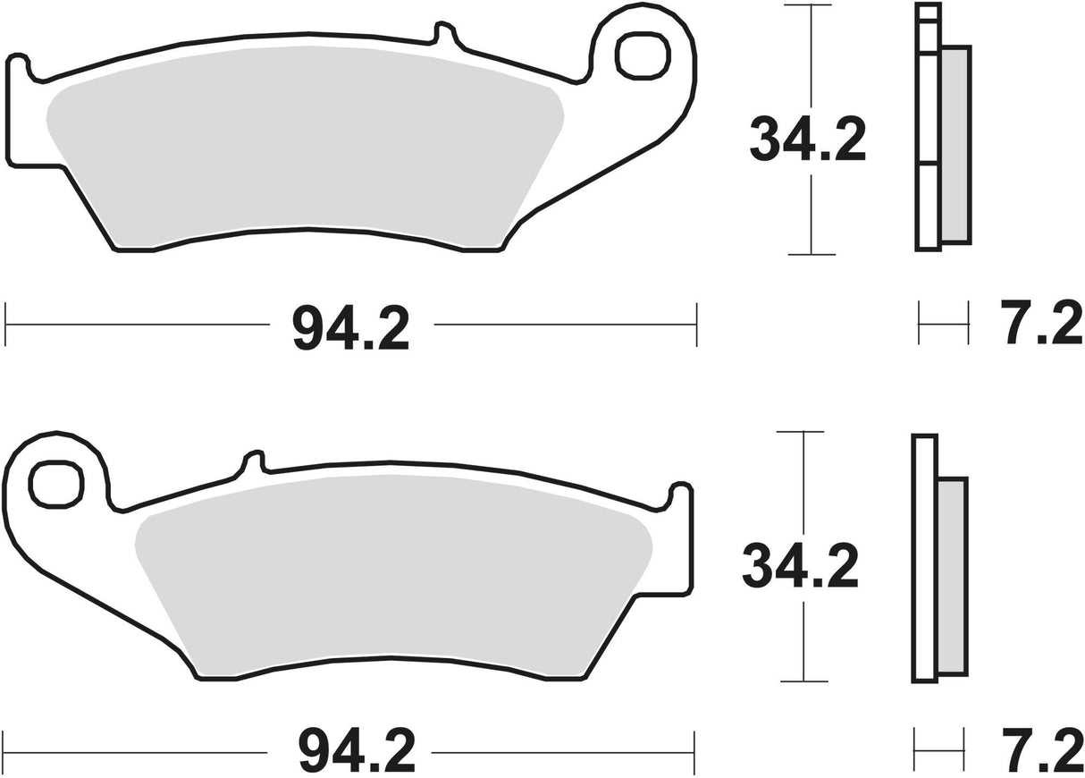 Trw remblokken mcb 669 brake pad mcb 669 sv sintered metal