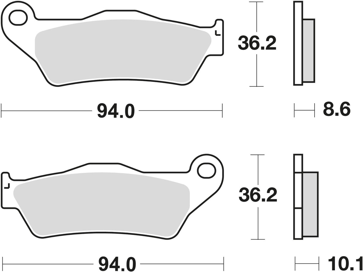 Trw remblokken mcb 707 brake pad mcb 707 organic standard
