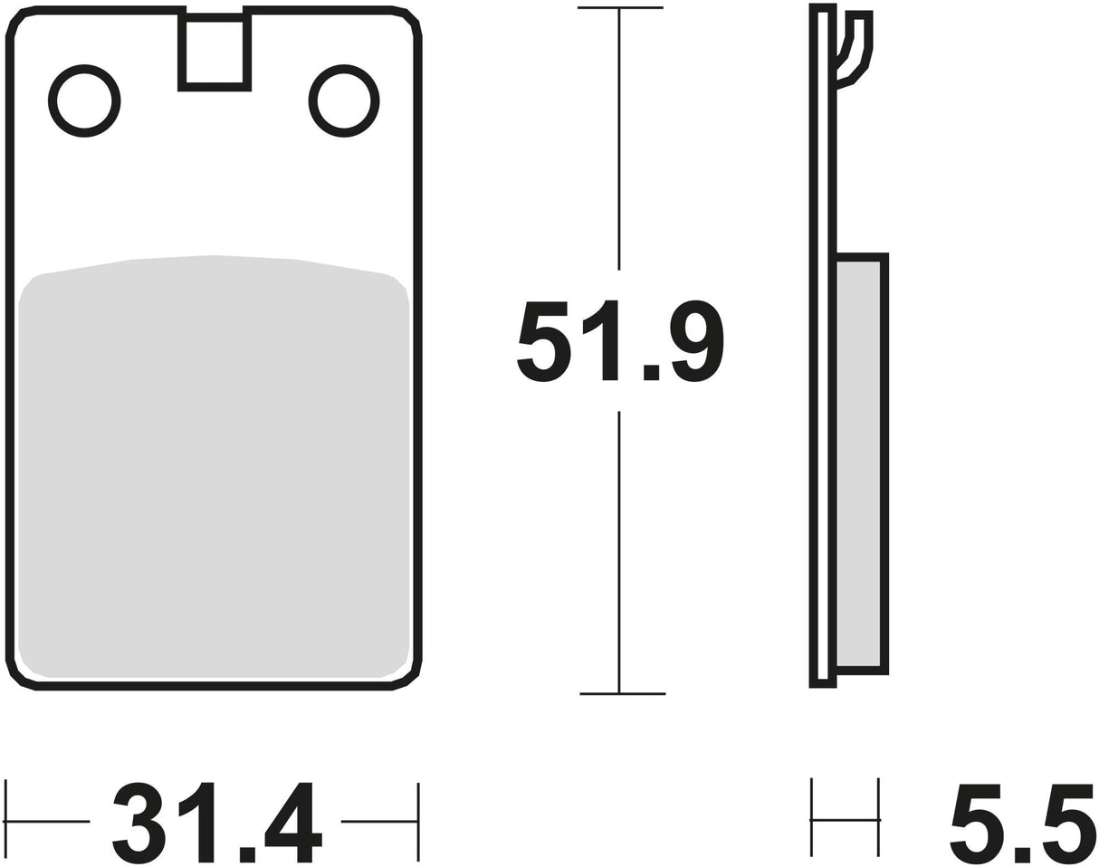 Trw remblok mcb 564 brake pad mcb 564 organic standard