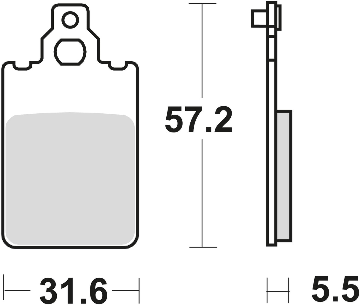 Trw remblok mcb 578 brake pad mcb 578 organic standard