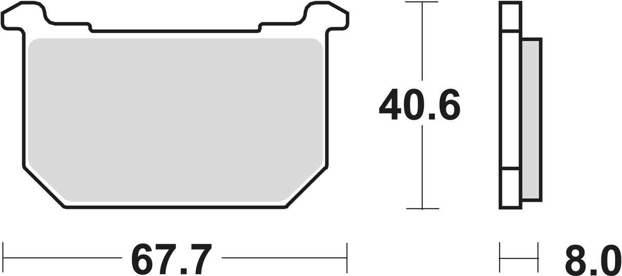 Trw remblokken mcb 515 brake pad mcb 515 organic standard