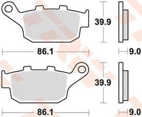 Trw remblokken mcb841 brake pad mcb 841 sh sintered metal