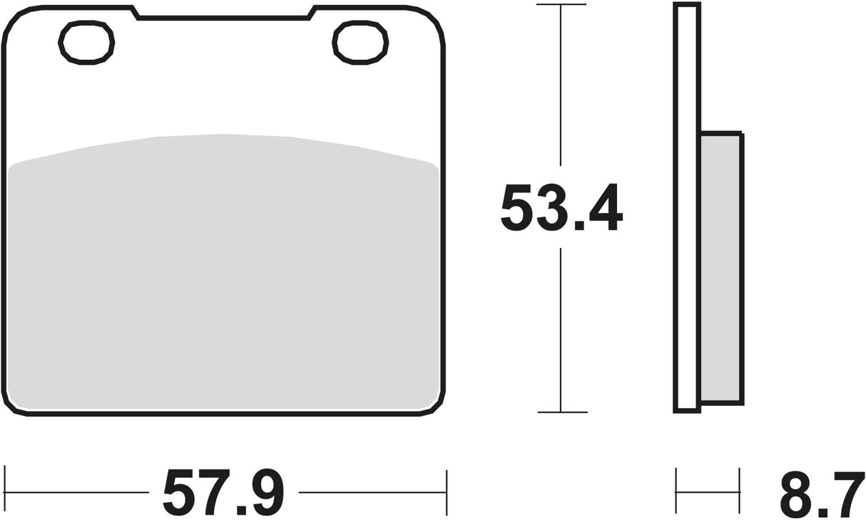 Trw remblokken mcb 542 brake pad mcb 542 organic standard