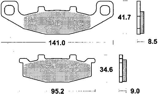 Trw remblokken mcb 569 brake pad mcb 569 sh sintered metal