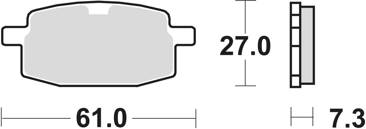 Trw remblokken mcb 590 brake pad mcb 590 organic standard