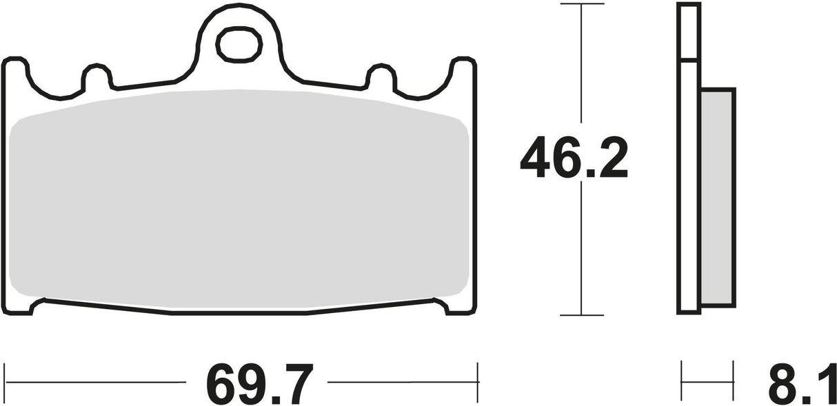 Trw remblokken mcb 602 brake pad mcb 602 sv sintered metal