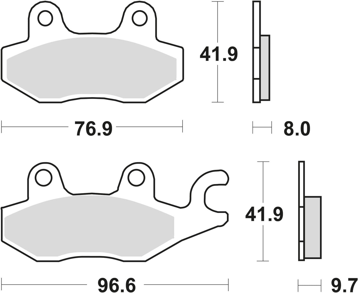 Trw remblokken mcb 604 brake pad mcb 604 organic standard