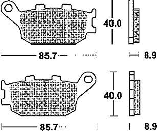 Trw remblokken mcb 634 brake pad mcb 634 sh sintered metal