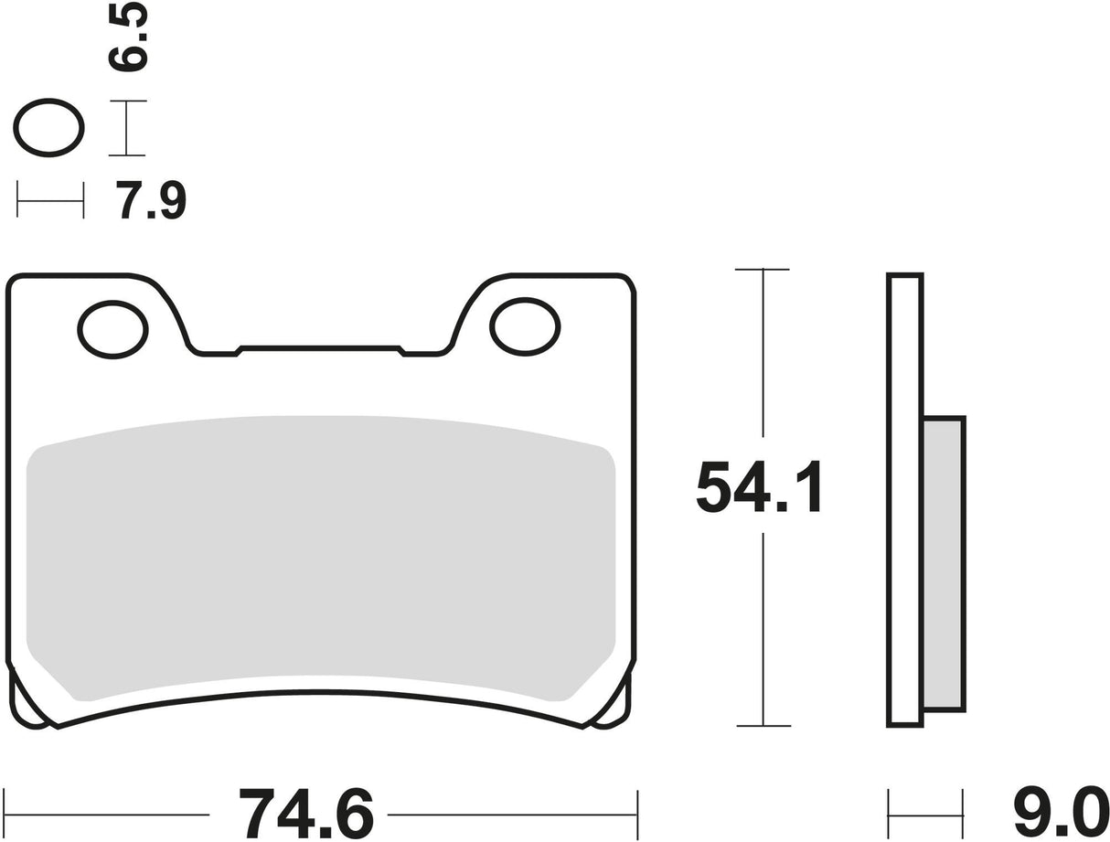 Trw remblokken mcb 642 brake pad mcb 642 sv sintered metal