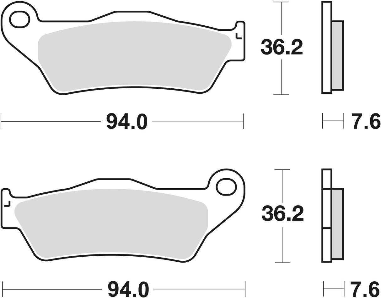 Trw remblokken mcb 648 brake pad mcb 648 sv sintered metal