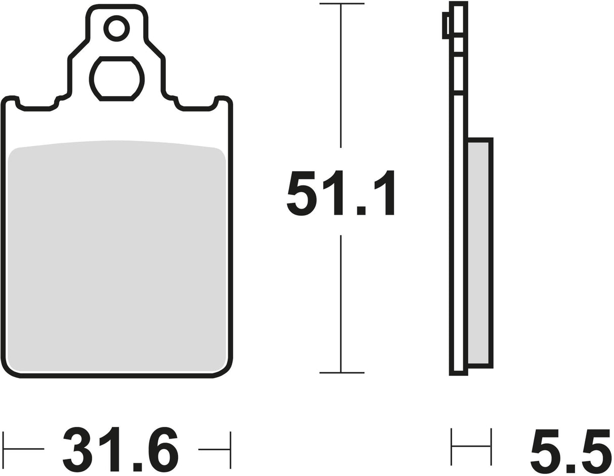 Trw remblokken mcb 651 brake pad mcb 651 organic standard