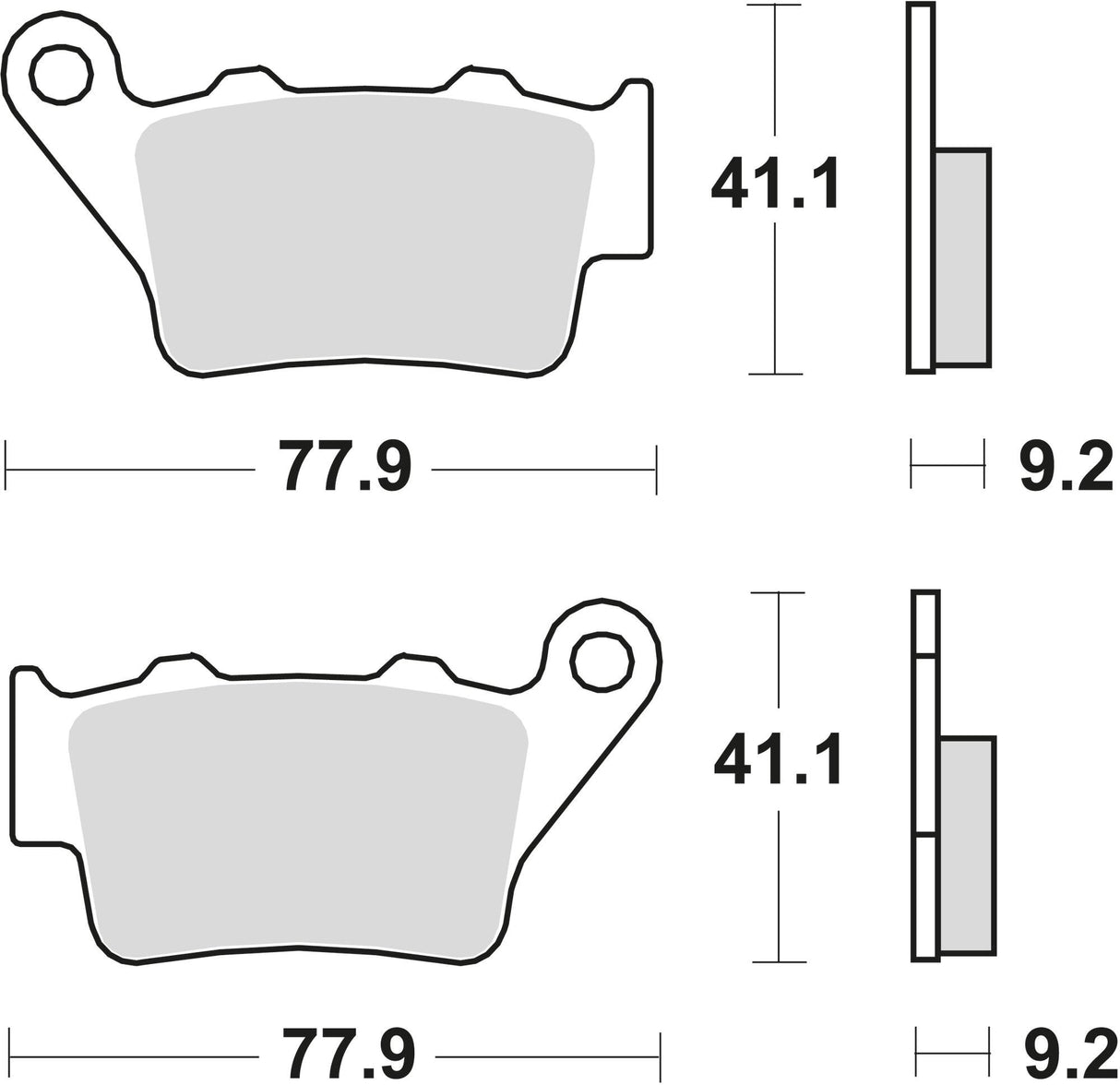 Trw remblokken mcb 672 brake pad mcb 672 sh sintered metal