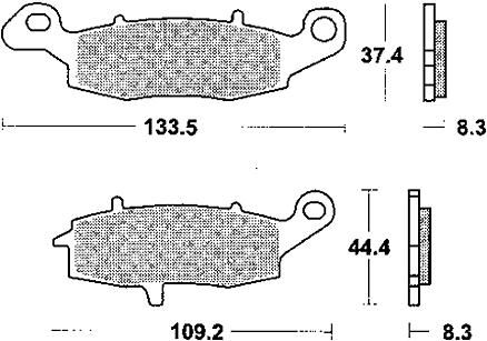 Trw remblokken mcb 681 brake pad mcb 681 organic standard