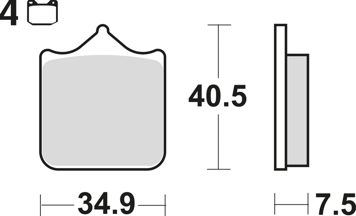 Trw remblokken mcb 721 brake pad mcb 721 crq hyper carbon racing