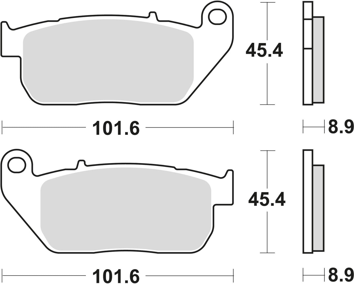 Trw remblokken mcb 753 brake pad mcb 753 sv sintered metal