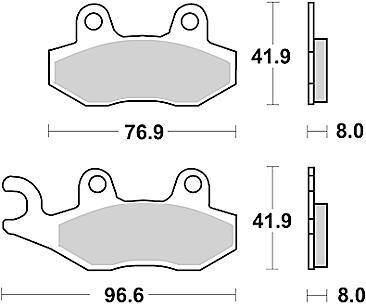 Trw remblokken mcb 582 brake pad mcb 582 srm sintered metal