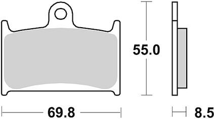 Trw remblokken mcb 595 brake pad mcb 595 sv sintered metal