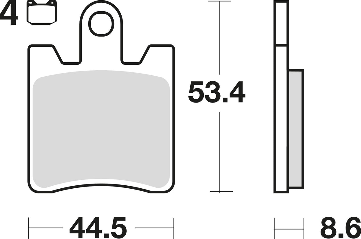 Trw remblokken mcb 706 brake pad mcb 706 srm sintered metal