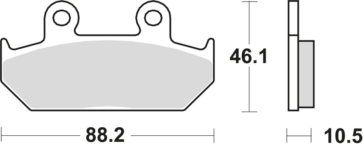Trw remblokken mcb 624 brake pad mcb 624 sv sintered metal
