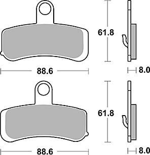 Trw -lucas remblok mcb 813 brake pad mcb 813 sv sintered metal